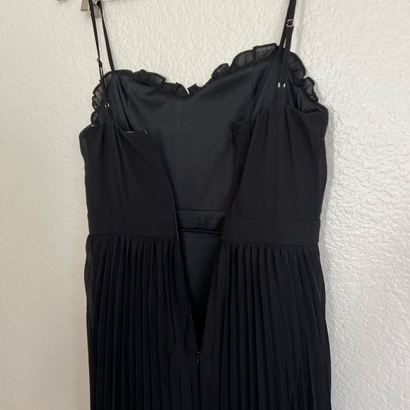 NWOT Precious Charm Black Pleated Sleeveless Maxi Dress - Picture 7 of 8